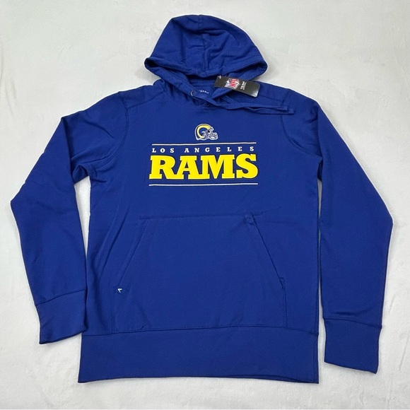 Los Angeles LA Rams NFL Football Antigua Blue Pullover Hoodie Sweatshirt Men’s - Picture 1 of 13